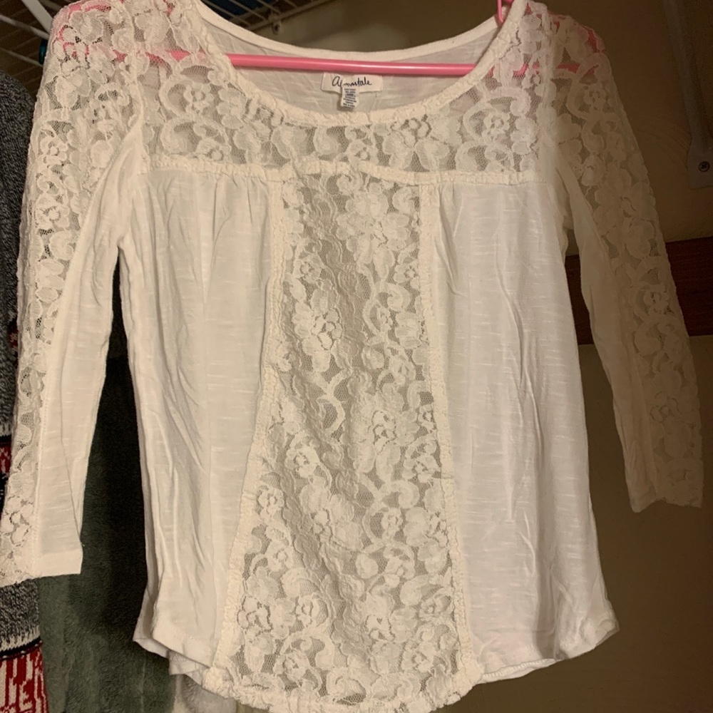 white lace top
